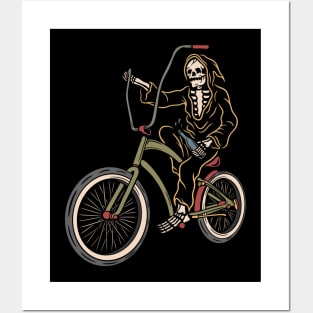 Bicycle skull Posters and Art